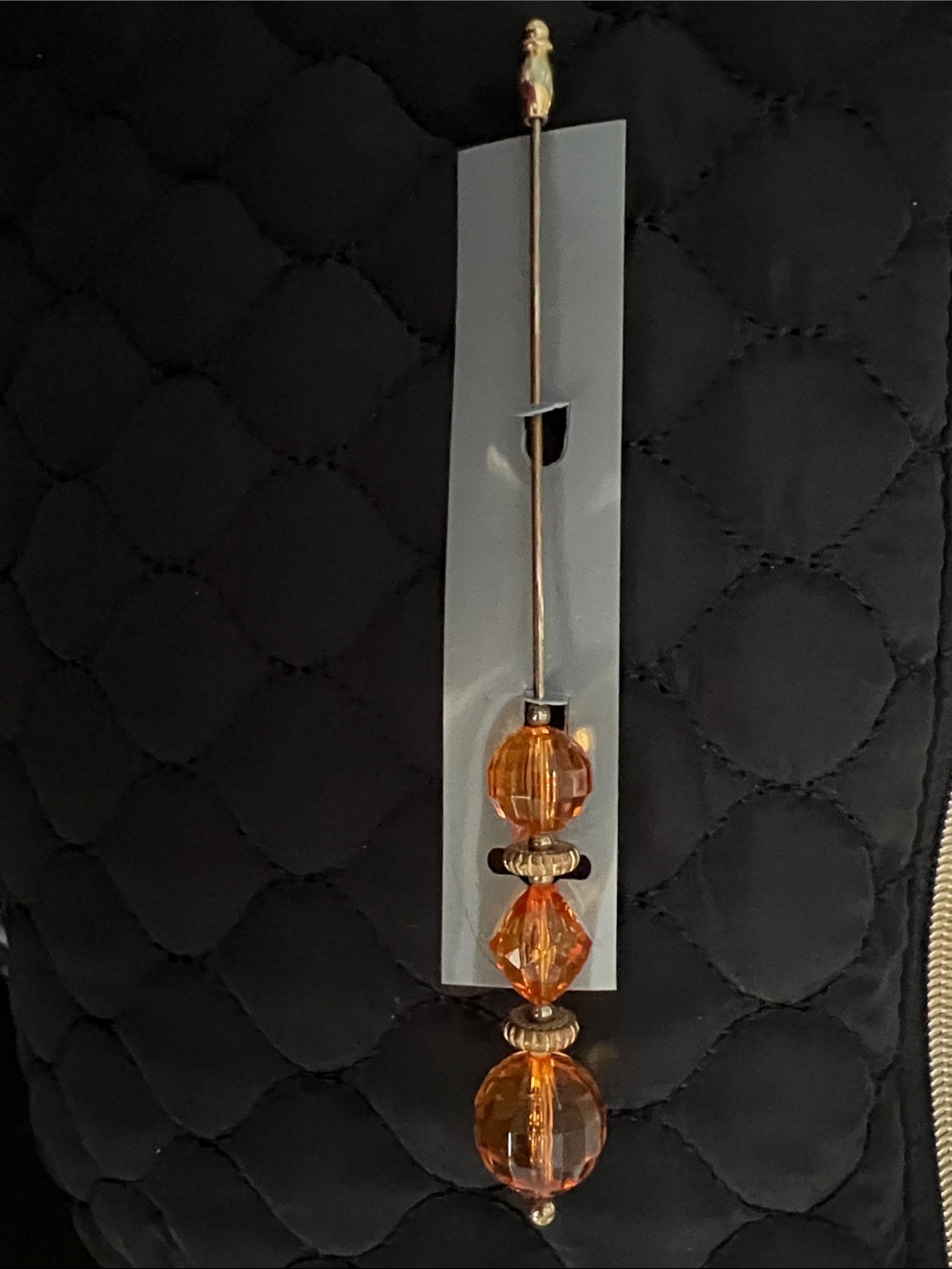 Amber Beaded Tieback Curtain Holdback 80s